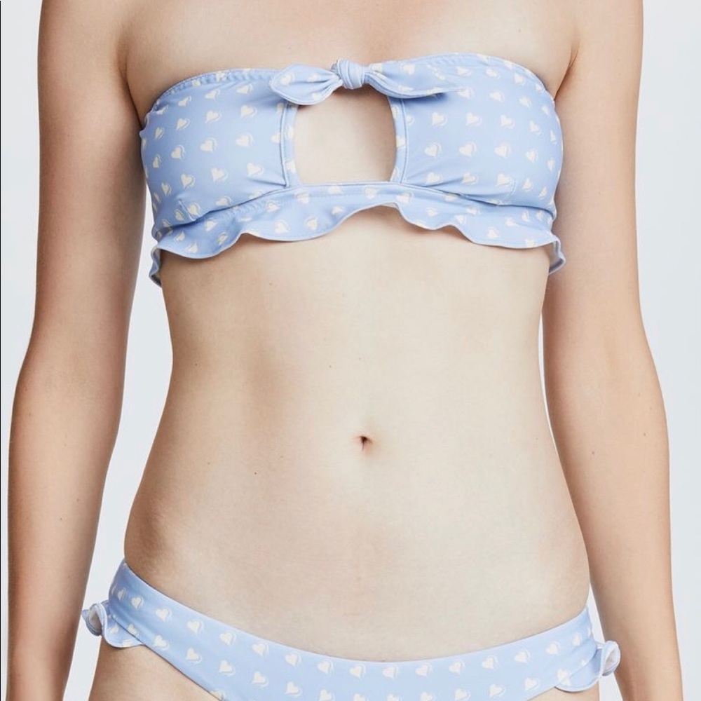 For Love and Lemons Heart Throb Ruffle Bikini